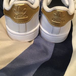 Brand new white/gold adidas never worn